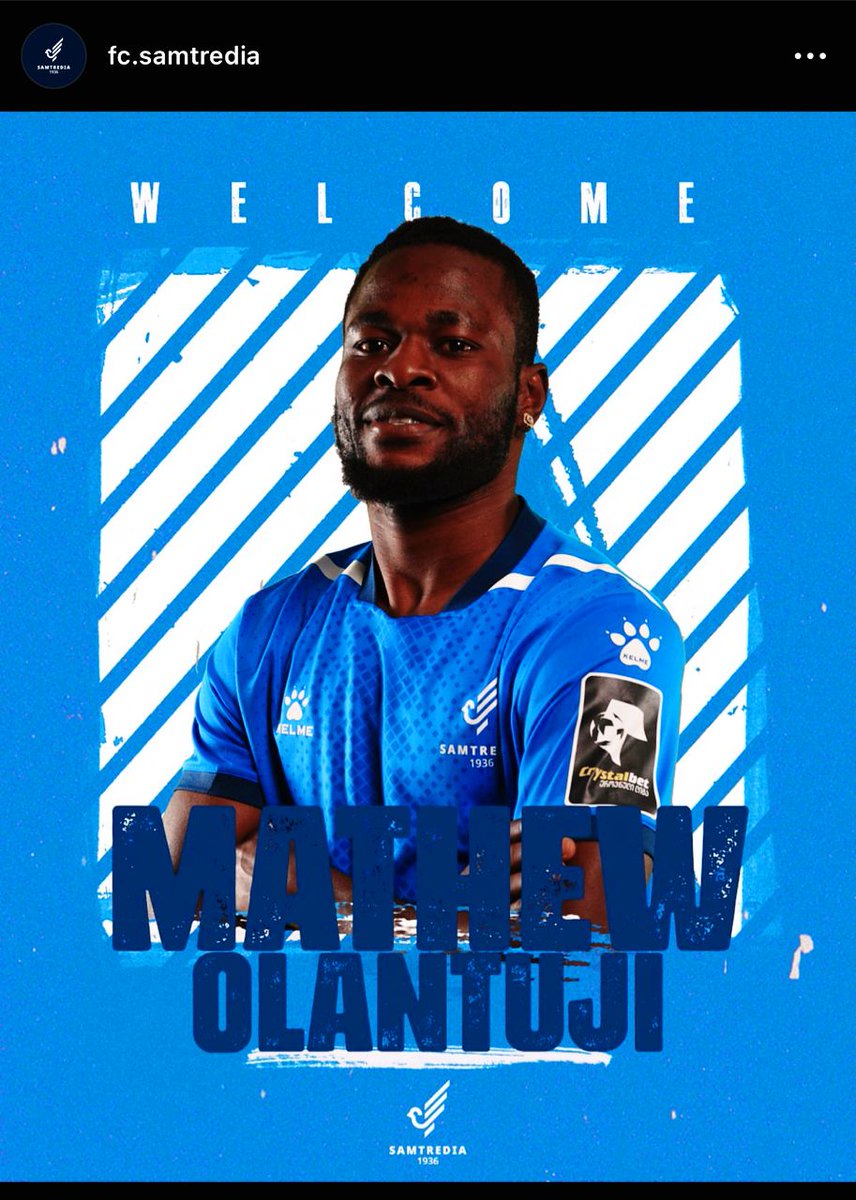 Dare_Olatunji30's tweet photo. Glad to announce my arrival in Europe with FC Samtredia of Georgia. 
#NewTeam 
#NewHome 

@fcsamtredia https://t.co/PKqtAukRy0