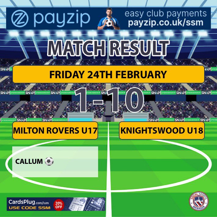 2006Milton's tweet photo. Sore one for the boys. Always knew there would be games like this as we compete in the older age. Made even harder when playing 65mins with 10 men against one of the leagues top sides. It’s about regrouping and lifting the spirits at training.
Chin up boys we’ll bounce back 🟡🔵 https://t.co/dOquMb4XlI