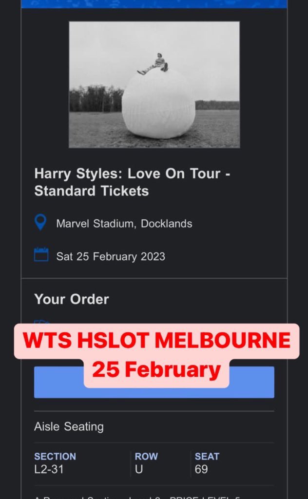 jcthyun_'s tweet photo. I’m selling Harry Styles Love on Tour N2 Melbourne 25 feb ‼️SALE‼️
Section L2 
you can dm me for price https://t.co/PgKCg8jKL9