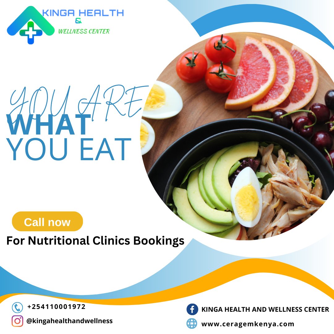 Kinga_Health's tweet photo. Good News!! You asked we listened. Introducing Nutritional clinics at our center in the heart of Nairobi CBD. Stay educated, equipped, and In charge of your diet. https://t.co/YvY6io0Kw6