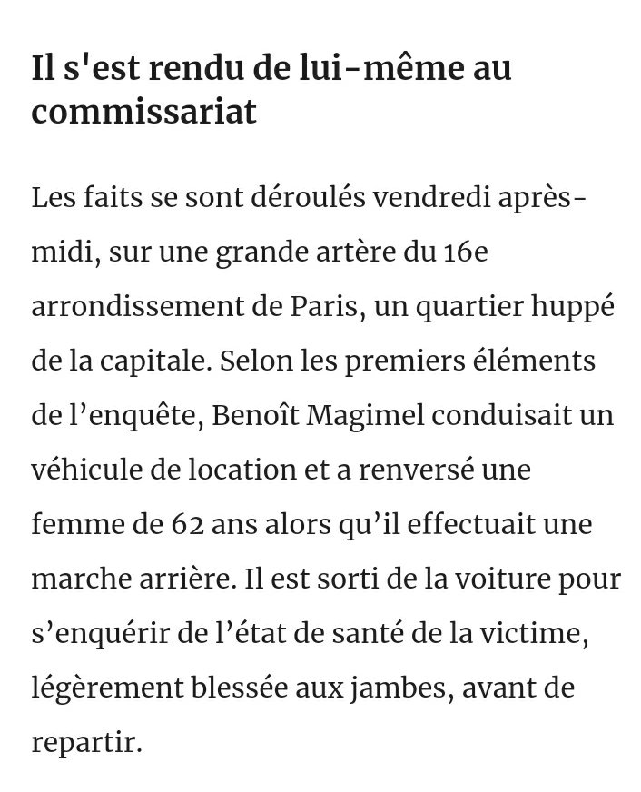 L’hypocrisie française c’est de faire un scandale autour de Pierre Palmade pendant des semaines et donner le Cesar du meilleur acteur à Benoît Magimel, condamné en 2016 pour avoir renversé une piétonne en ayant conduit sous stupéfiants. Drôle, très drôle. #BenoitMagimel