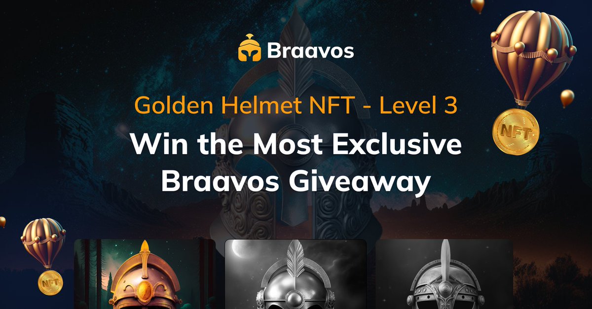 pivenvasya's tweet photo. Hi Braavosians

We're excited to announce that Stage 2 of the "The Braavos Helmets" #giveaway is now open! ￼

This time you can win:
- 1 OG#3 role
- 1 of 10 exclusive "Whisperer Helmet - Level 2" NFTs

To participate, complete the missions in Crew3 https://t.co/bhxqNHwgTf https://t.co/GH07WpcGwb