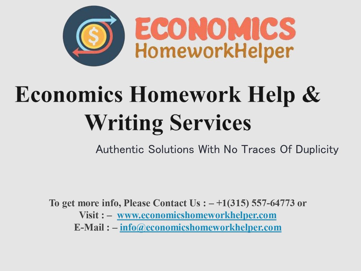 EconomicsHomew2's tweet image. You can find Economics Homework Help right here at 👉bit.ly/3cZ8Ihg. For a full assignment visit scribd.com/document/62785….
#economicshomeworkhelp, #domyeconomicshomework, #paysomeonetodomyeconomicshomework, #takemyeconomicsexam