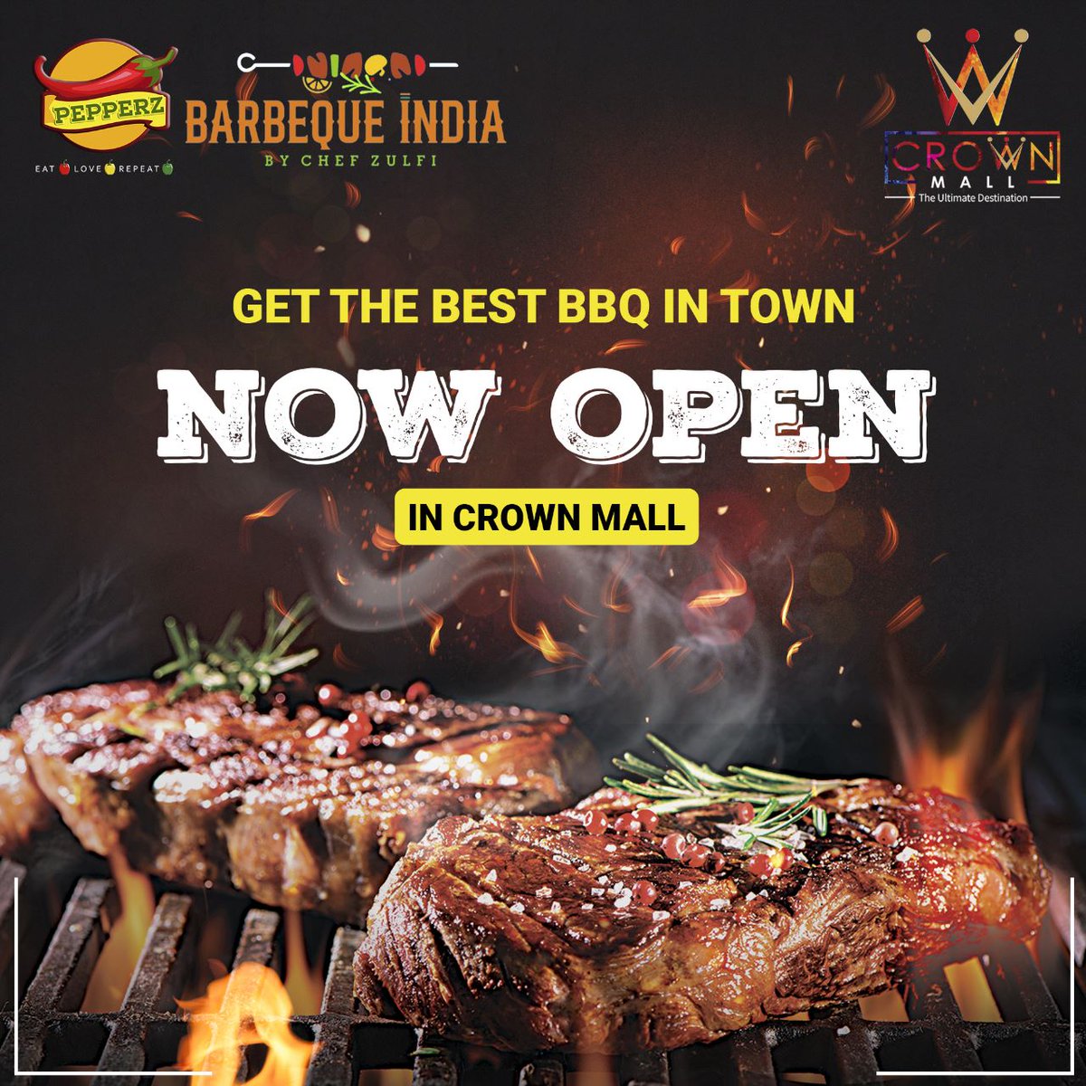 Come over to enjoy the best BBQ @ Crown Mall. Now Open !!😍

#CrownMall #BarbequeIndia #nowopen #Barbeque #BarbequeNation #BBQ #ShoppingMall #Lucknow #shoppingmallinlucknow #bestshoppingmall #lucknowcity