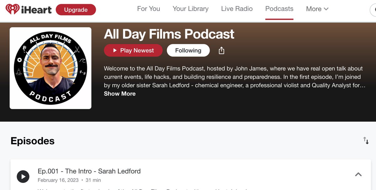 AllDayFilms's tweet image. Now on iHeart Radio!! Listen to Ep.001 of the All Day Films Podcast ♫ @iHeartRadio iheart.com/podcast/109526… 
#community #comedy #crystalbowls #charkas