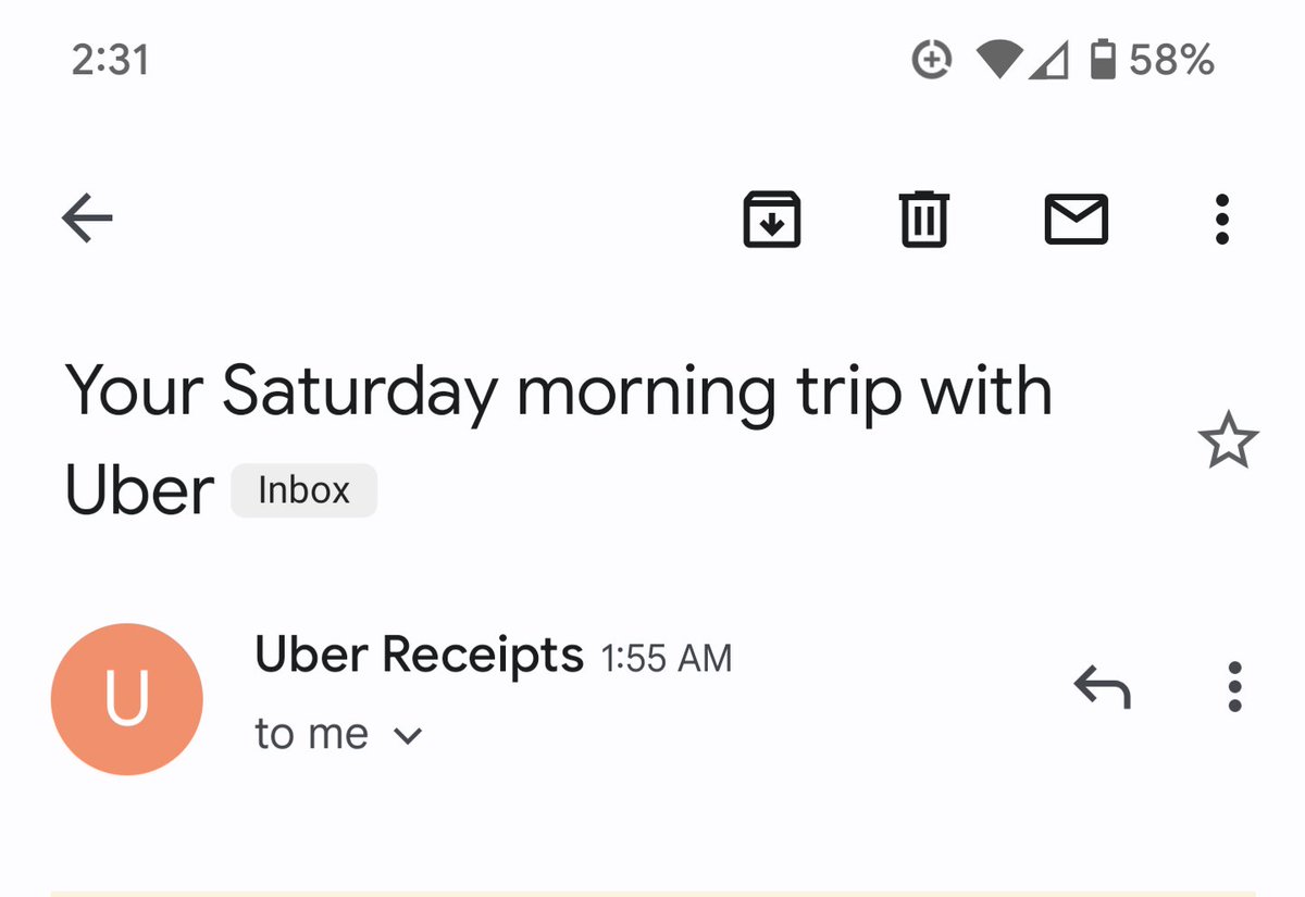 snailermo0n's tweet photo. Side note, it is so embarrassing/humbling for uber to call your Friday night ride home, "Saturday morning" https://t.co/45RYc0xxNP