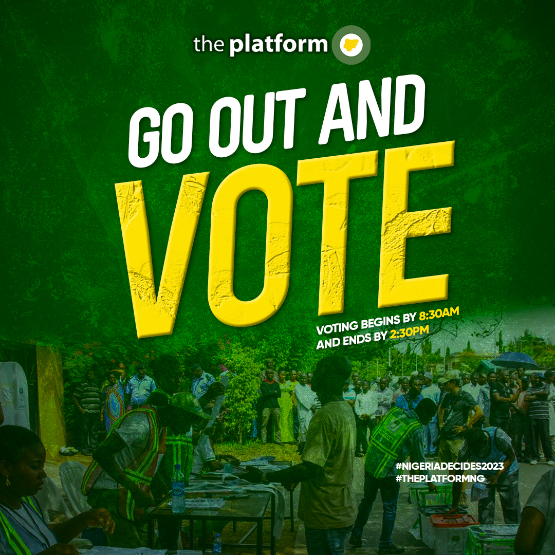 CovenantCCentre's tweet image. It is time to step out and participate in the Presidential and National Assembly Elections. 

Don't sit on the sidelines. Go out and Vote!

#ThePlatformNG