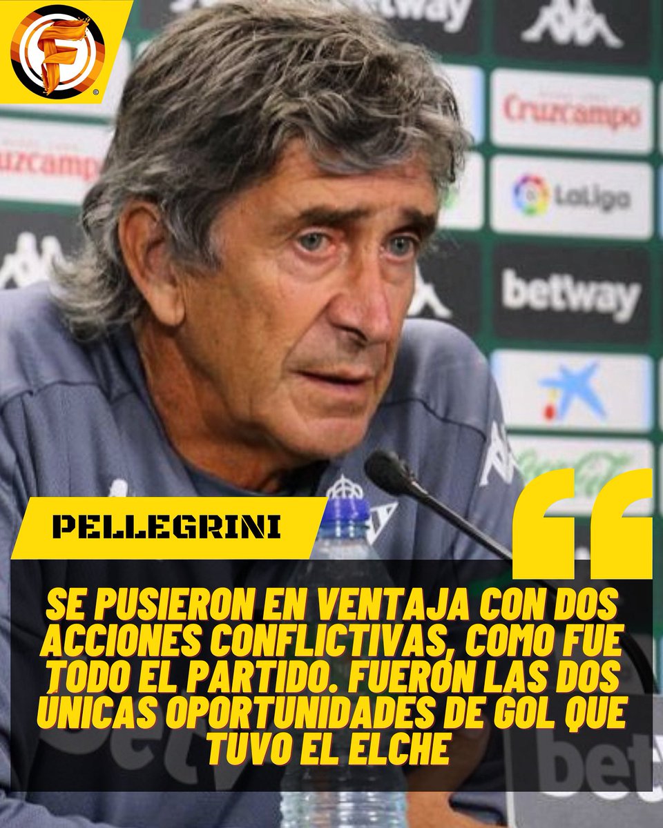 Fichajes_Web's tweet photo. ▶️ Las declaraciones de Manuel #Pelligrini respecto a la polémica en Elche-Real Betis.

🔗 https://t.co/Z1InV4lLI8 https://t.co/ceA0LO2Alt