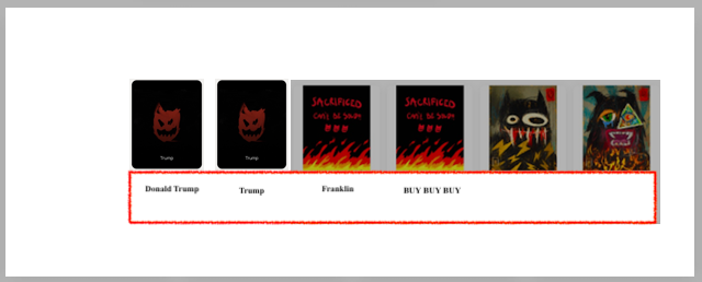 BOMtalks's tweet photo. lol. @opensea just update. 
I couldn't list my "Franklin BUY" Soulboud @Monsuta_art  to troll 

Trump, Donald Trump monsuta 
@Steggyful @Cryptopublican https://t.co/f7dr65l3D2