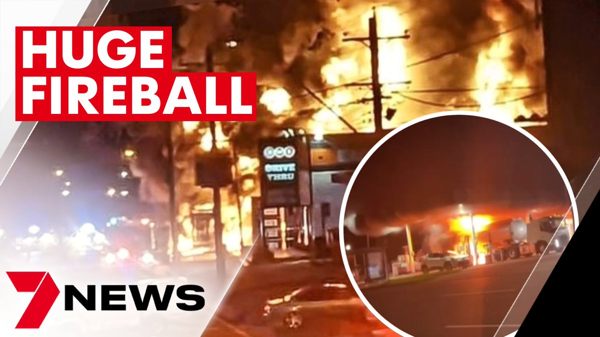 7NewsSydney's tweet image. A huge fireball has destroyed a Campbelltown service station, just as a tanker was filling up the pumps. Flames leapt twenty metres into the air and houses across the suburb were buffeted by the blast. youtu.be/VhxpTzTxnUQ #Campbelltown #7NEWS