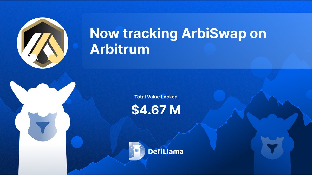 Now tracking @Arbi_Swap on <a href="/arbitrum/">Arbitrum</a> 

Trade and earn cryptos with ArbiSwap, a decentralized exchange on Arbitrum