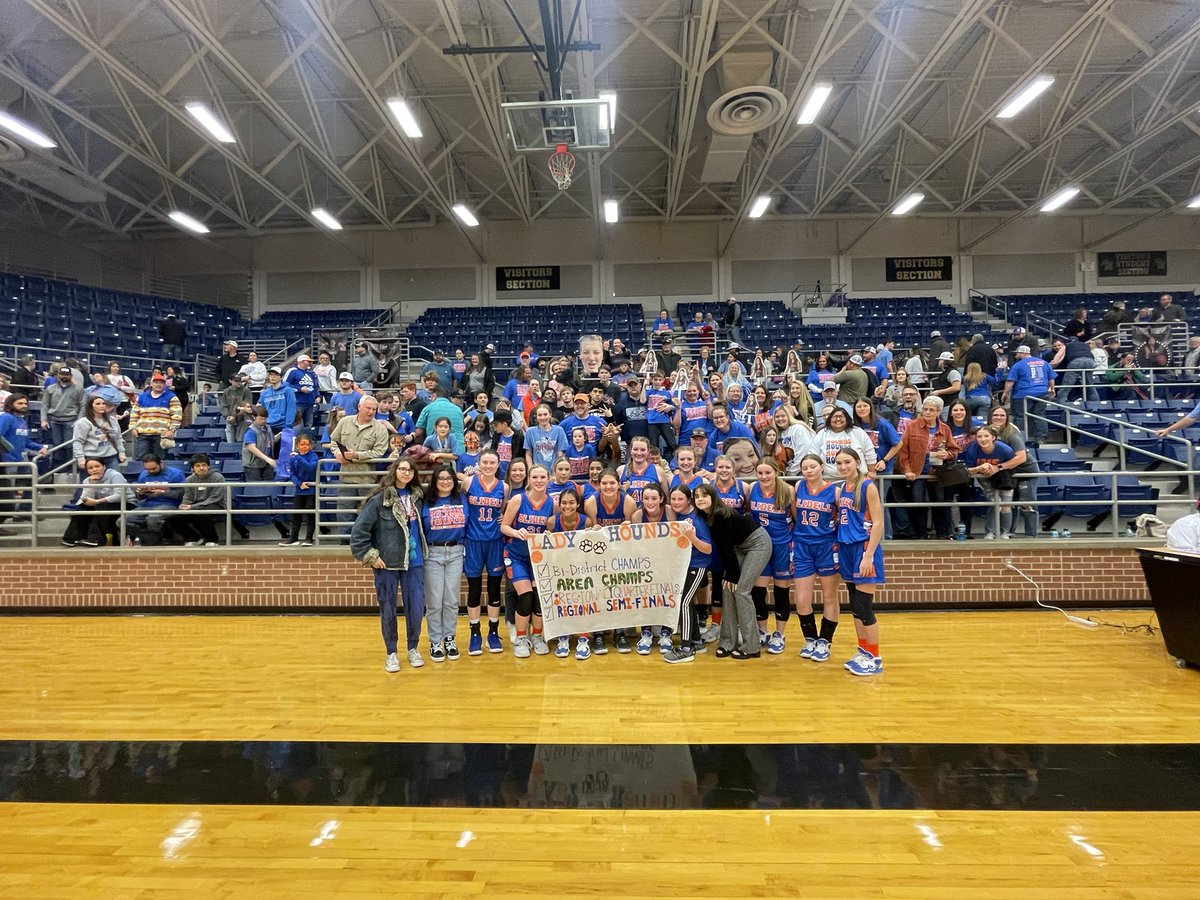 The Lady Hounds are advancing to the 1A Region 3 Championship! Tip off is 2:00 pm at Mansfield High School tomorrow. Let’s go, Lady Hounds! 🐾🏀 #sisdistheplacetobe #ontrackandleadingthepack #greyhoundgrit <a href="/WCMessenger/">Wise County Messenger</a> <a href="/WCMSports/">WCMSports</a> <a href="/Texas1AFan/">Texas 1A Fan</a> <a href="/TXHSGBB/">#TXHSGBB—TXHSGBB.com</a> <a href="/hoopinsider/">Hoopinsider</a>