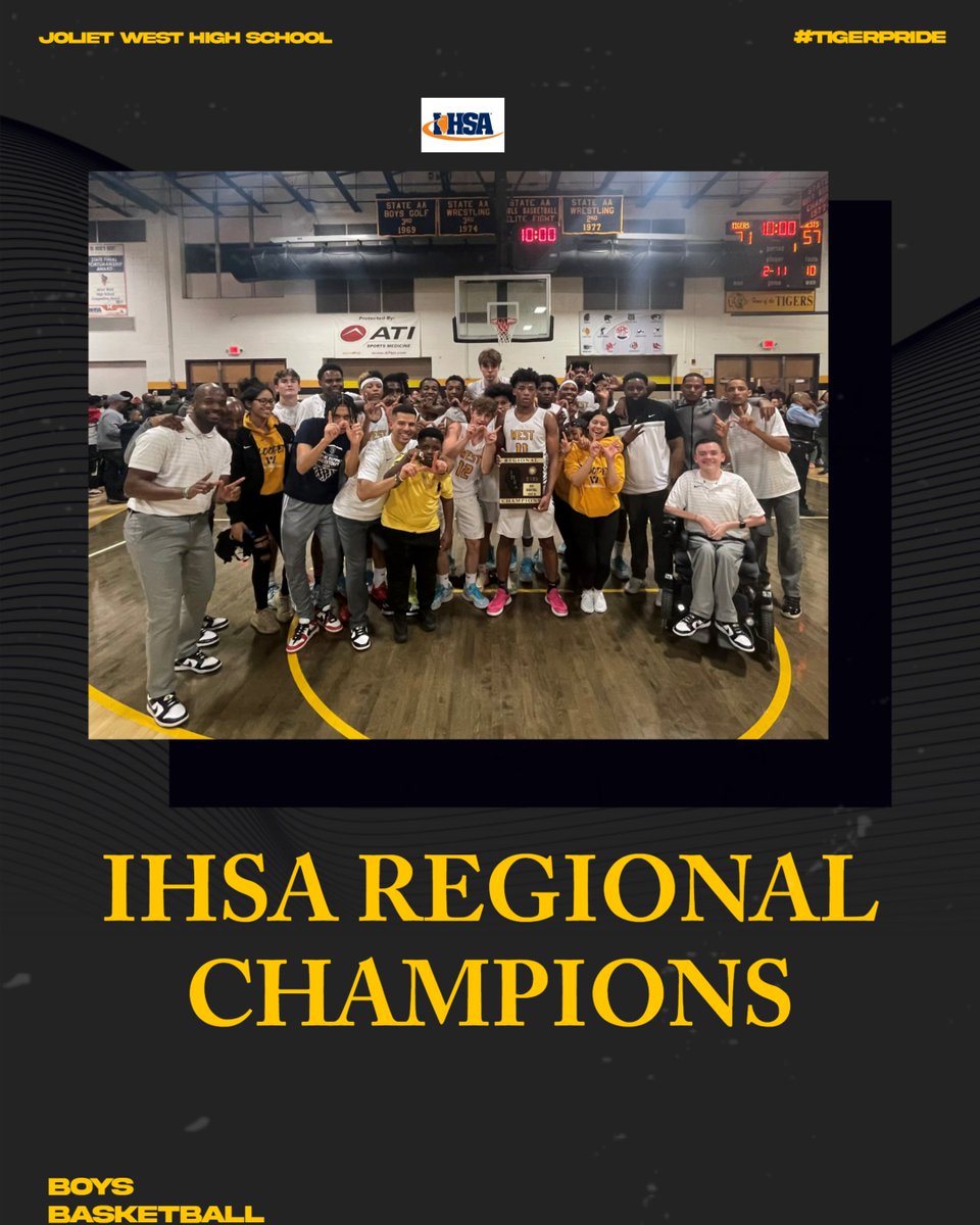 Joliet West defeated Romeoville tonight 71-54 to win the IHSA regional title. Next game is at the Bolingbrook sectional on Tuesday, February 28 at 7pm. Tickets available at gofan.co/app/school/IL1… 
#TIGERPRIDE