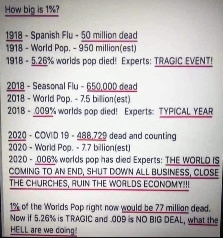I posted this early during the pandemic. It got me a year in Facebook jail.
 🤬🐰🕳️
#COVID #CovidVaccine #FauciFiles #FauciLiedMillionsDied #VaccineSideEffects #vaccinegenocide  #diedsuddenly #depopulation #Agenda2030 #WEF
