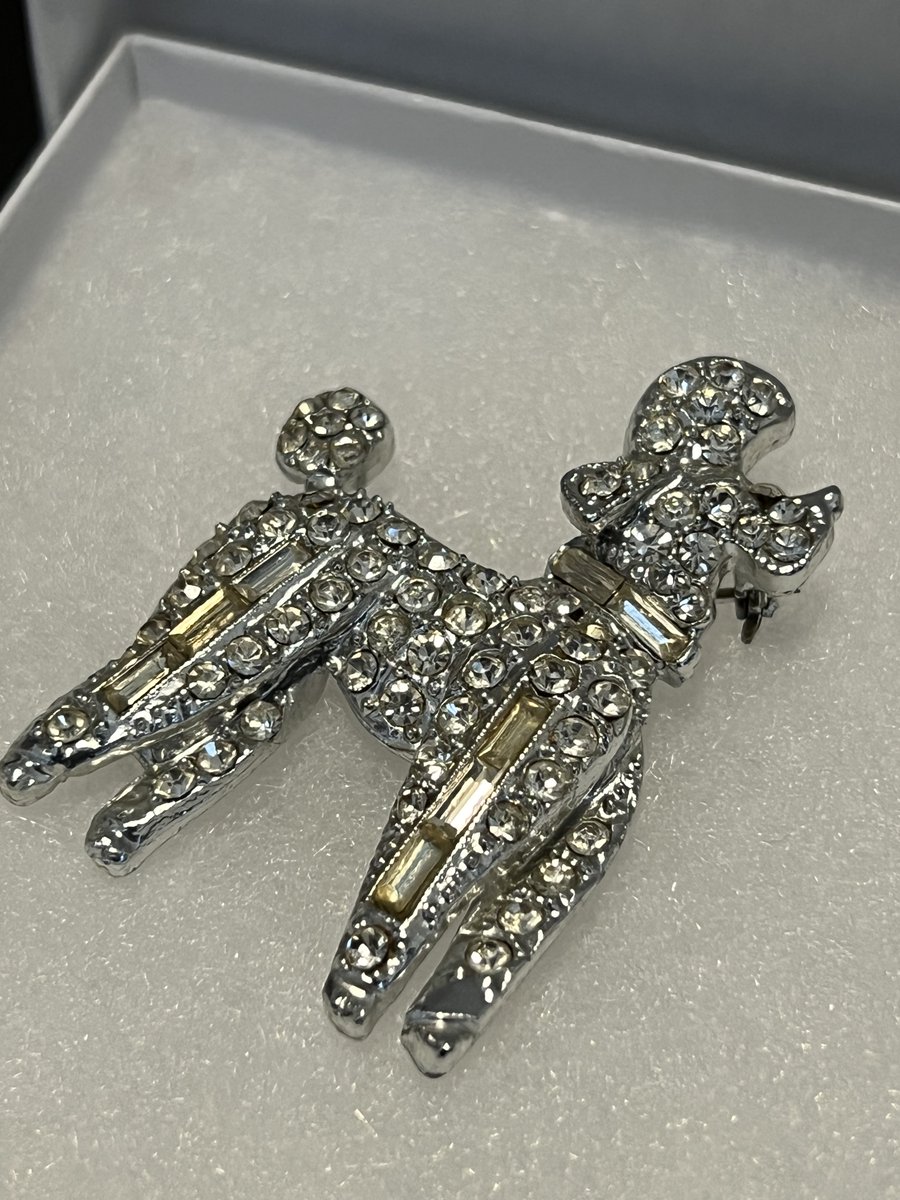 Midcentury Pave #Rhinestone #Poodle Brooch #Baguette Dog Pin Silver #Vintage50s SHIPS FREE #brooch #vintagebrooch #dogjewelry #PoodlePin #vintagejewelry #dogs #dogmom #vintagepin #lapelpin #collectible #brooches #broochstyle #vintagestyle  ebay.com/itm/2660572573… #eBay via @eBay