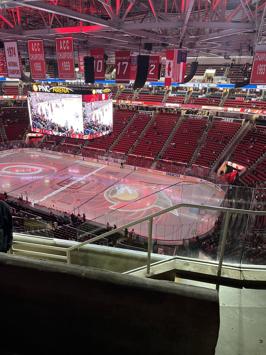 ccw50796's tweet photo. Thanks to @Canes for making my first NHL game a memorable!! #firstnhlgame #carolinahurricanes #Canes https://t.co/esKyvSGC1S