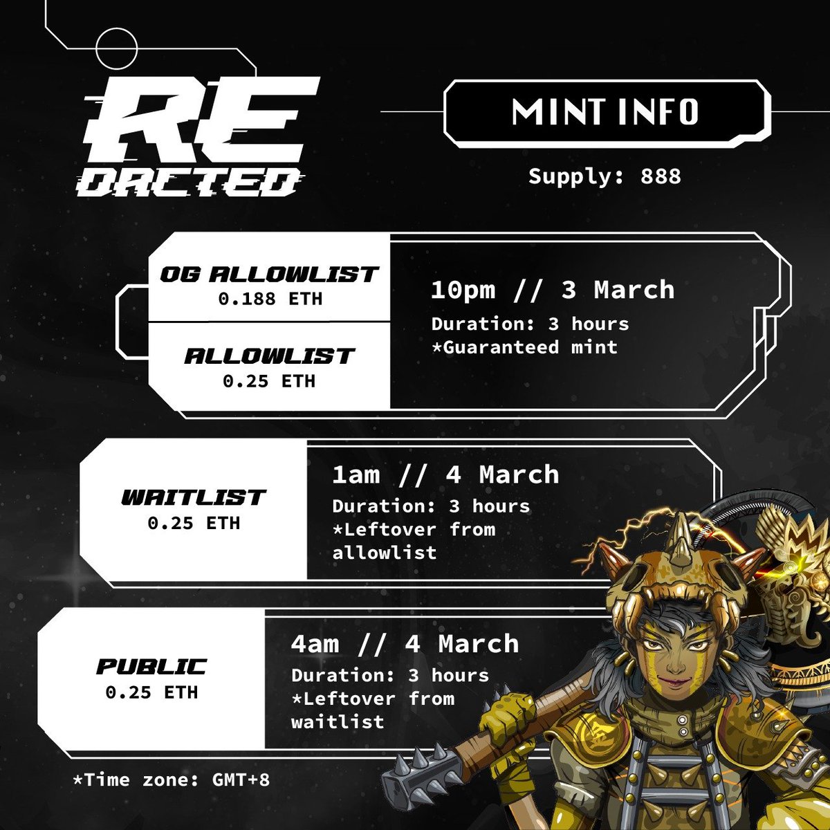 stablecointern's tweet photo. I'm giving away @RedactedCorp x1 Allowlist ยฎ๏ธ
Steps:
1. Like & retweet ๐
2. Tag 3 Web3 buddies ๐
3.Repeat the above steps in my pinned tweet ๐ซถ
https://t.co/X6Vd3Royqx ๐ณ๏ธ
48hours โฑ๏ธ
I'll be watching closely ๐
#ProjectRedacted
#LimauDAO
#NFTGiveaways
#NFTCommunity https://t.co/HbWyFHURZr