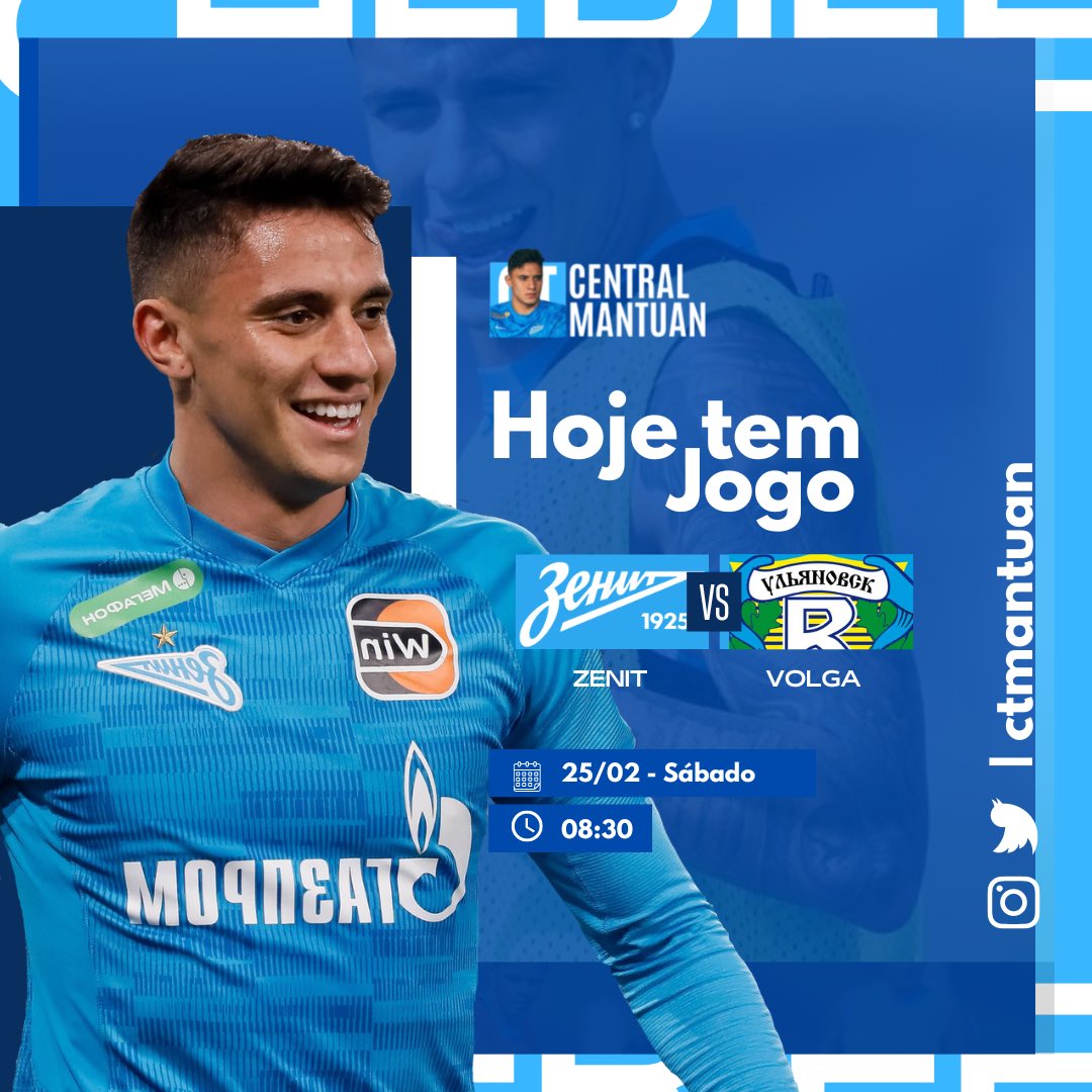 ctmantuan's tweet photo. FINALMENTE! 

Hoje tem Zenit 👇

🏆 Copa da Rússia
⏰ 08:30 
🆚 Volga Ulyanovsk

#DavaiZenit https://t.co/UfxEDfX6gB
