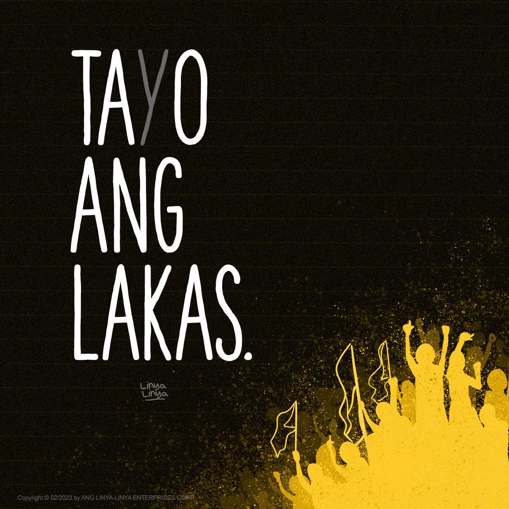 linyalinya's tweet photo. Sa araw na ito, ginugunita natin ang ika-37 na taon ng EDSA People Power Revolution, ang panahon kung kailan nabawi ng sambayanang Pilipino ang kalayaan at demokrasya laban sa diktadurya. https://t.co/eAJ4Fi77we