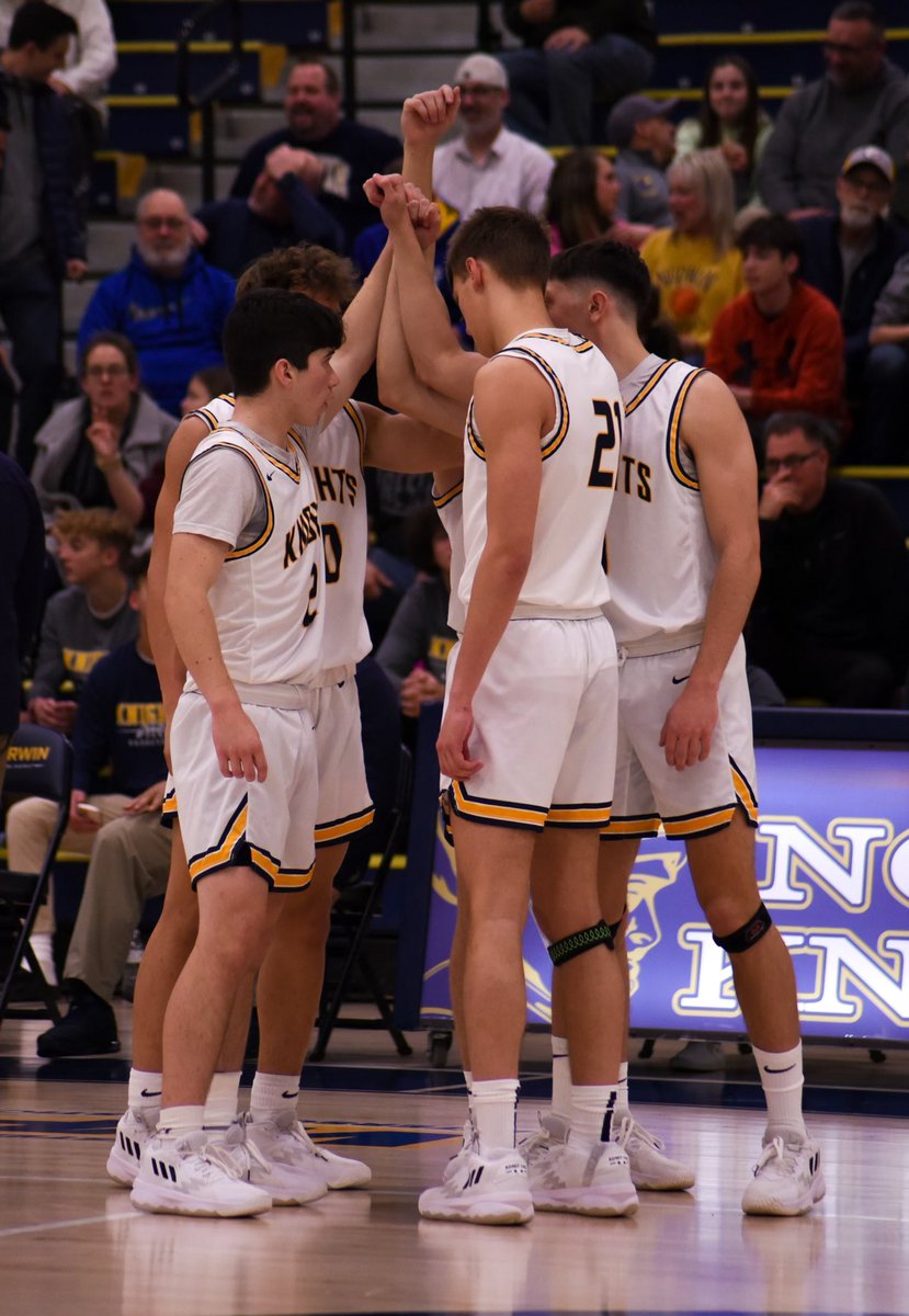 The Knights fall short to New Castle 57-46. Thank you to our Seniors and congratulations on great careers! It was an amazing season! Thank you for all that supported! #GoKnights