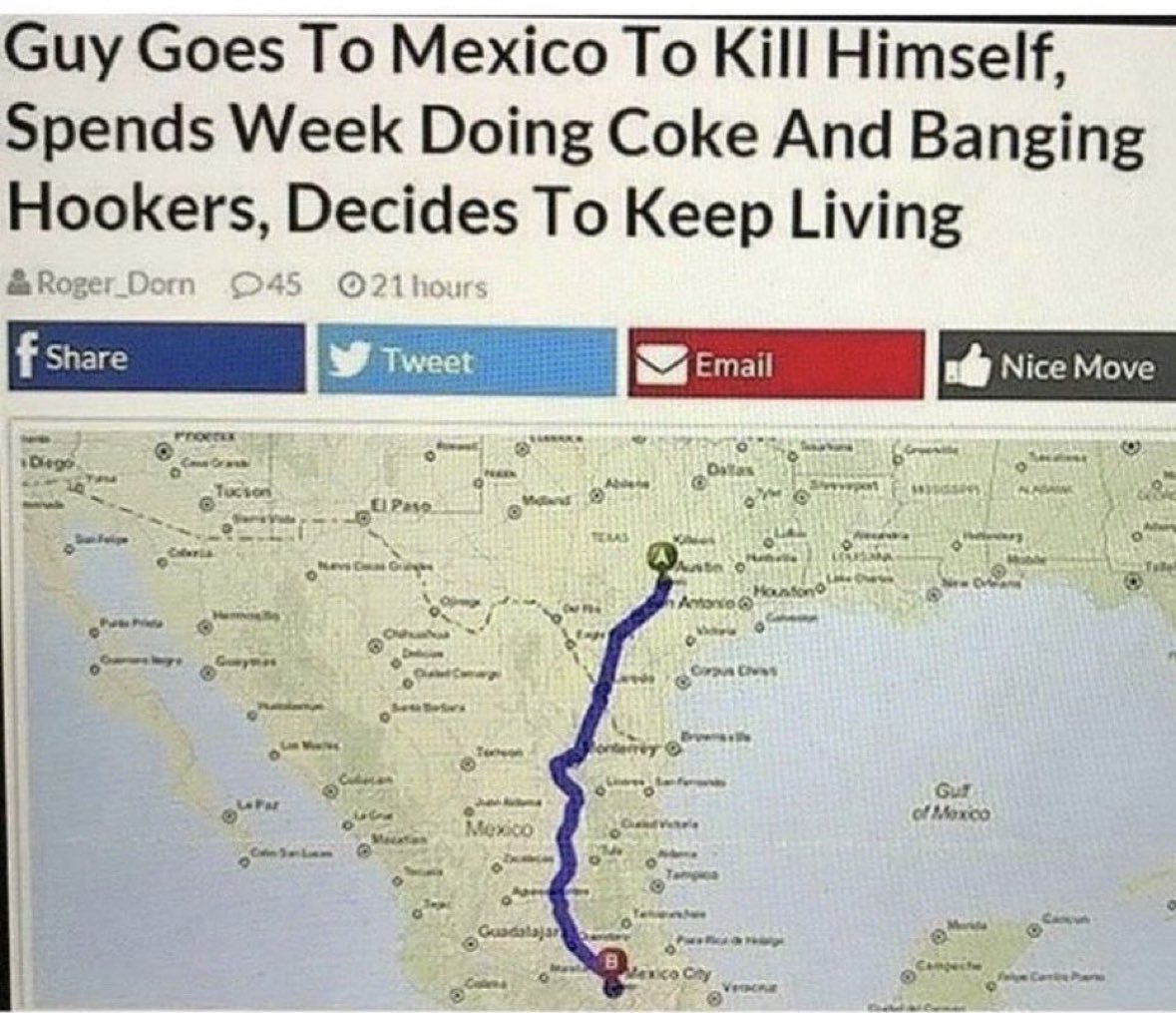 BiHunter15's tweet photo. This is what Camus meant when he said should I kill myself or get coffee. https://t.co/MV9eE41oDK