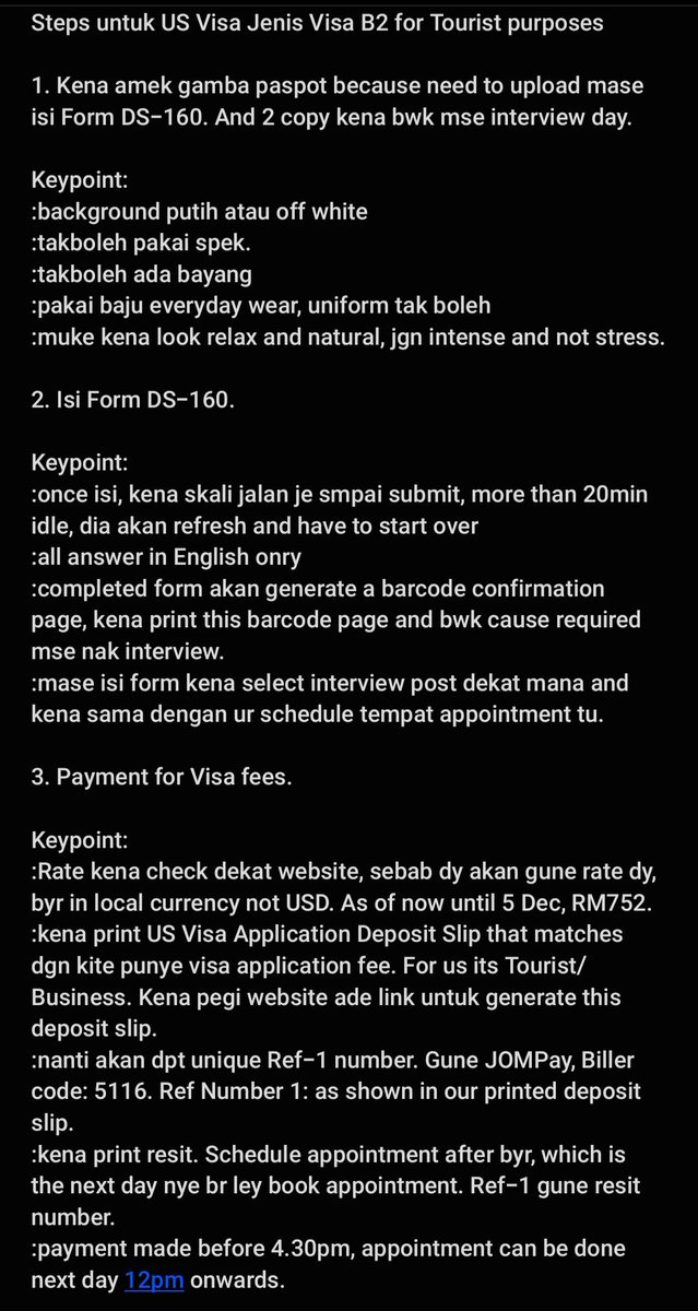 qarl8787's tweet photo. @sofyank96 Waalaikumusalam. Rajin pulak nk komen. Haha. Sy pon in the middle of proses nak apply. Sila la baca sy buat steps ni. Kalau2 membantu. And yes 1st step kena g kdai gamba amek gamba visa US https://t.co/KgIYyEwSmC