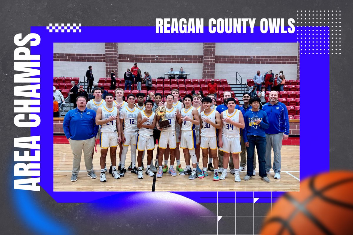 BigLakeWildcat's tweet photo. Congratulations to the Reagan County Owls on their 79-51 victory over Seagraves to secure the Area Championship! The Owls will face Plains on early next week with the location, date and time TBD. We will update as soon as that info is available. https://t.co/cKGVLt2KrQ