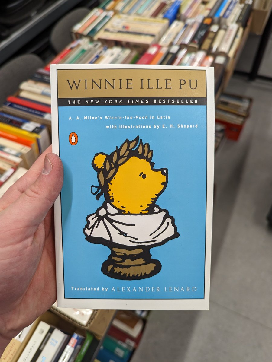 SerafiniBooks's tweet photo. I can't get over this Latin version of Winnie-the-Pooh that I found at a book sale today!! #booklove #neatfinds https://t.co/eFGTGsWvxm