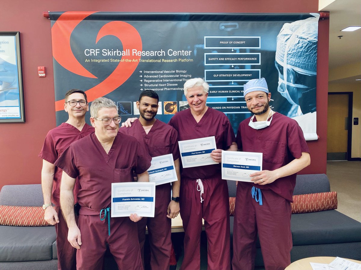 Excited to have completed training in the AccuCinch ventricular restoration device. Ready to launch the #CORCINCH-HF @BrownCardiology to improve our  #structuralheart device armamentarium to help patients with Heart failure @MarwanSaadMD @paulcgordon1  @AncoraHeart @crfheart