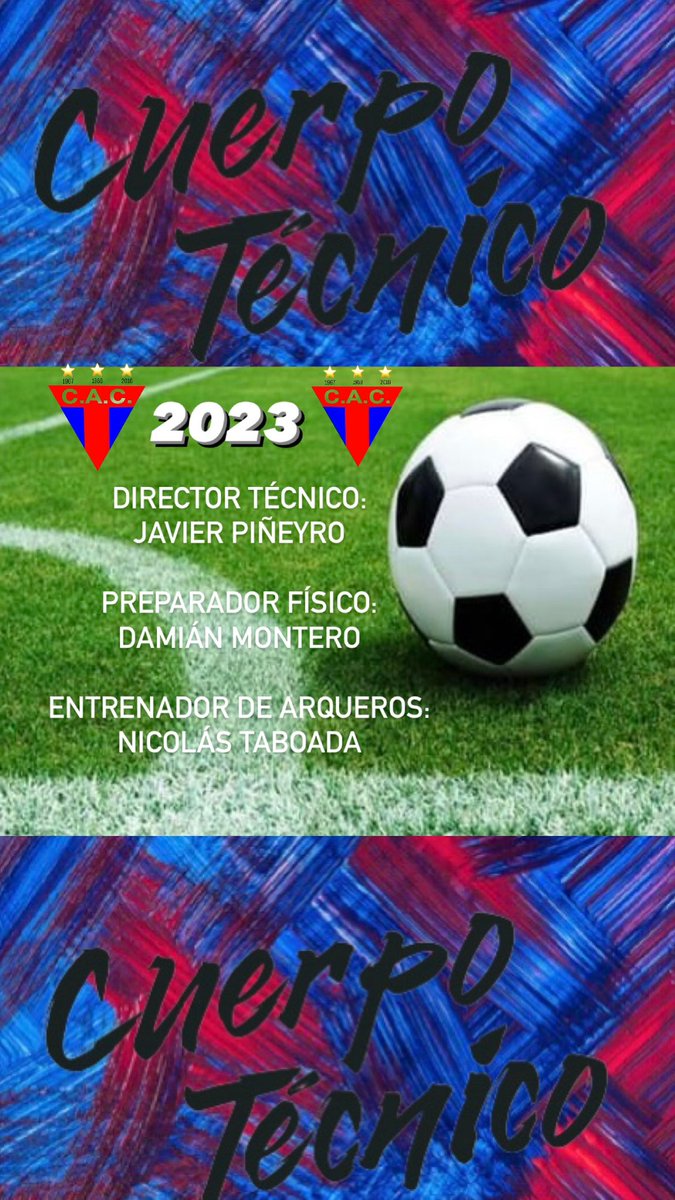 CUERPO TÉCNICO PARA EL PRESENTE AÑO: 

Primera: 
Director técnico: Javier Piñeyro
Preparador físico: Damián Montero
Entrenador de arqueros: Nicolás Taboada 🔵🔴