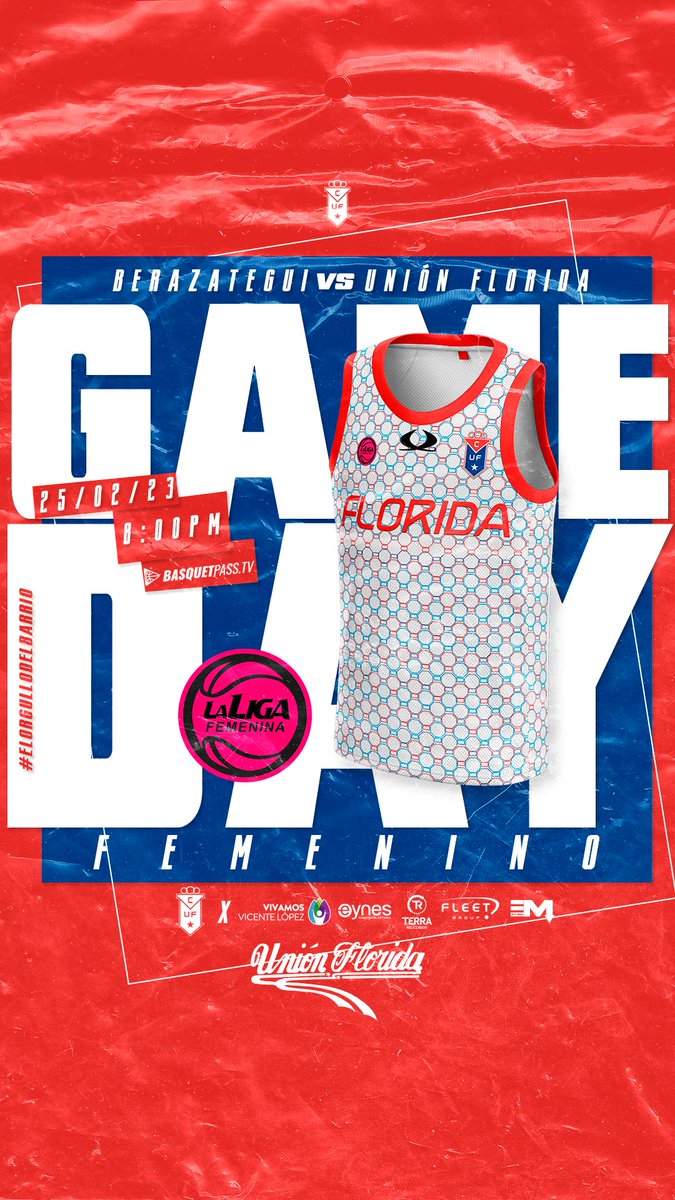 #GAMEDAY ❤💙

🏆 @laligafemenina_arg
📌 SEMIFINAL #1
📆 SÁBADO 25 de febrero
⌚ 8:00 PM
🆚 Dep. Berazategui
🏟 Ferro Carril Oeste

#SOMOSFLORIDA
#ELORGULLODELBARRIO