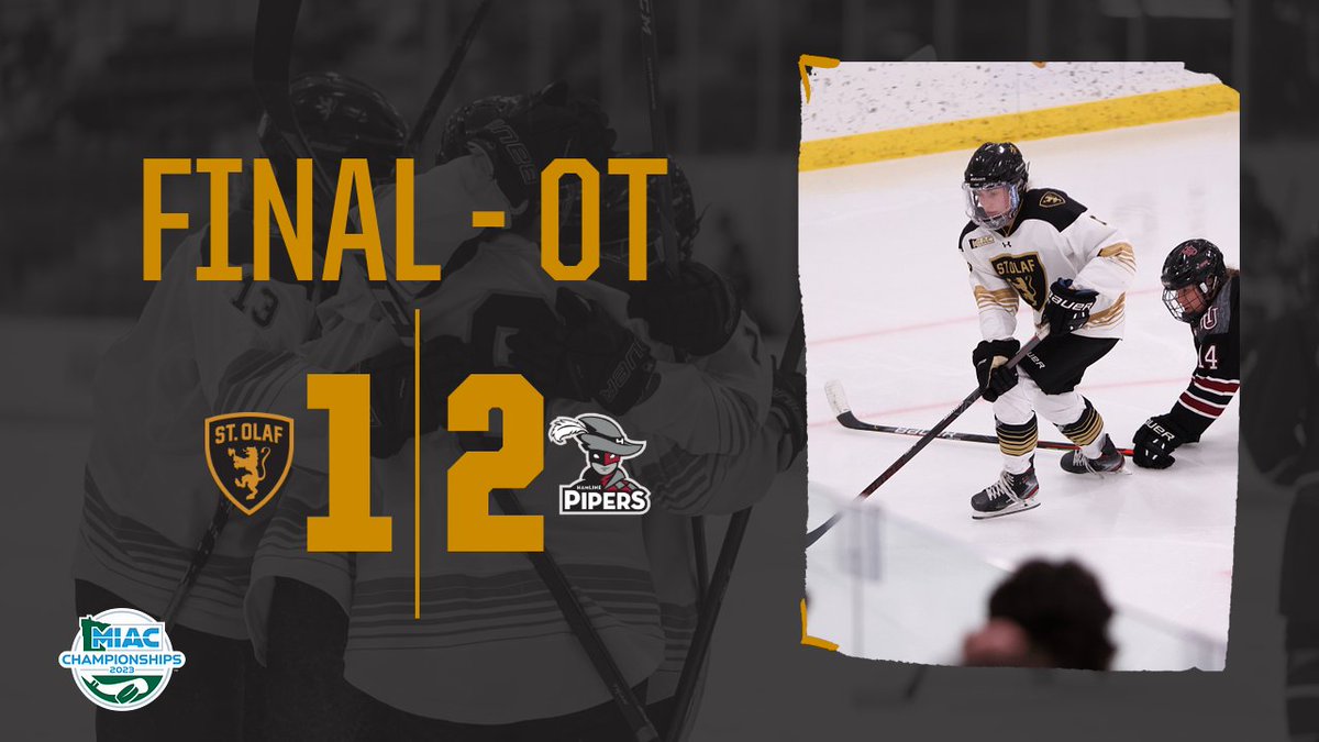 FINAL (OT): Pipers 2, Oles 1

We fall 5:14 into the first overtime 💔 Tough way for it to end. Much to be proud of.

BOX: athletics.stolaf.edu/sports/womens-…

#OlePride | #d3hky