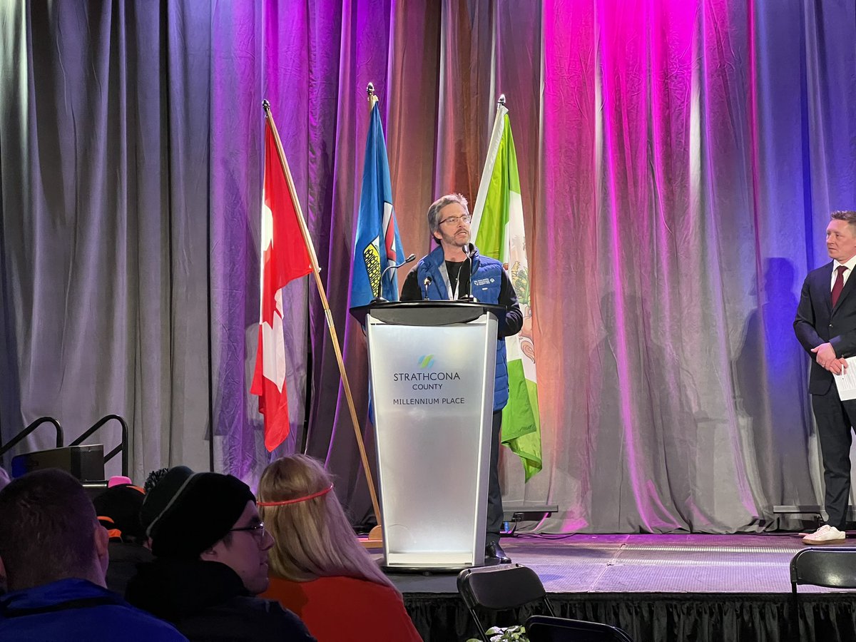 SOAwinter2023's tweet image. Strathcona County Mayor @RodFrank12 provides words of welcome to athletes, friends and family!

#SOA2023