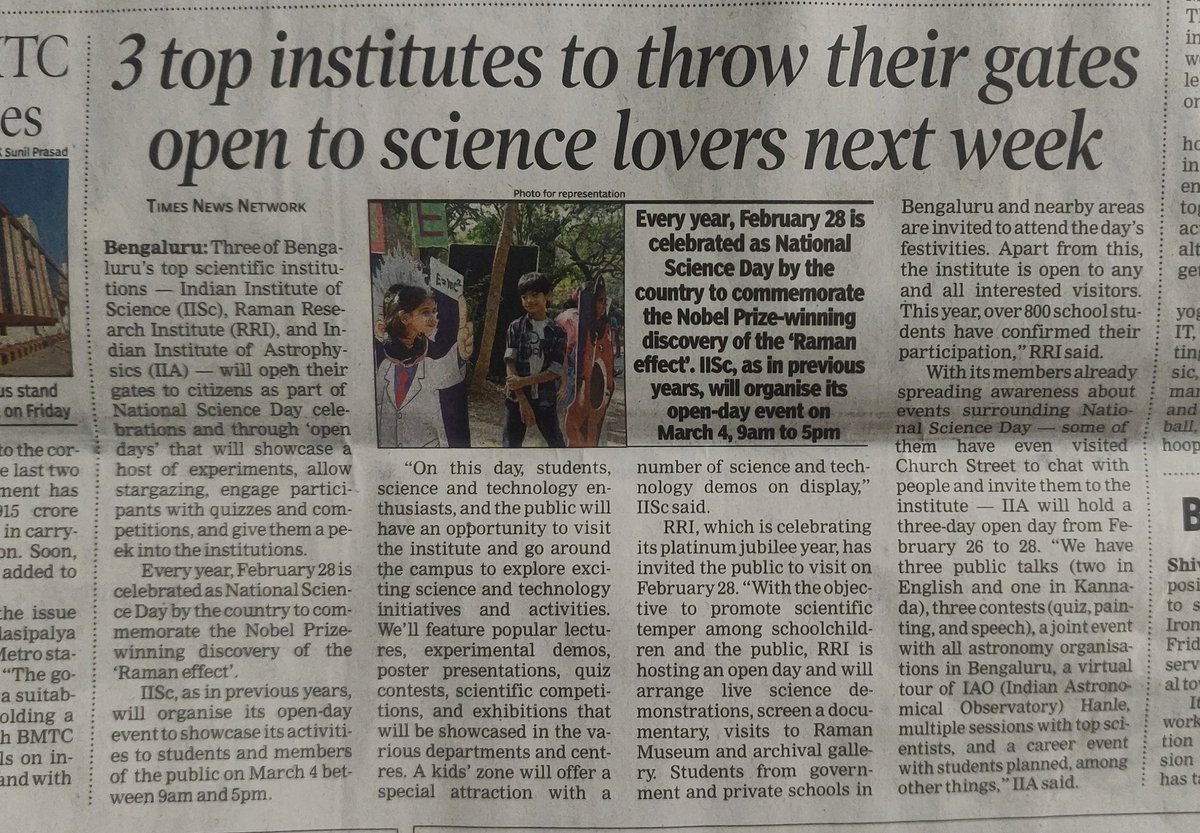 This is how you set the tone, stoke interests, inspire a city & initiate young minds into the world of #science.

This is how #Bengaluru remains India's #ScienceCapital

@UnboxingBlr #startup #tech #Bangalore @iiscbangalore @RRI_Bangalore @IIABengaluru