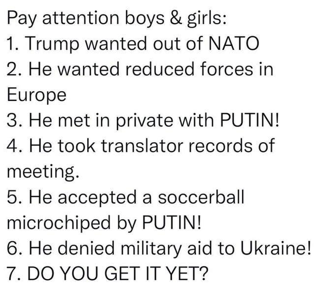 NewFarmerWhoDis's tweet photo. @DarkBrandonDNC @Victorshi2020 lol 

Keep telling yourself that. "Contained Putin".
Dude, you know he rolled back sanctions, right? You know that's like public record, right? And that Manafort was sending info to Putin, right? Holy shit trumptards are dumb.

Oooops... I meant corrupt. https://t.co/GTfGq8hPwV