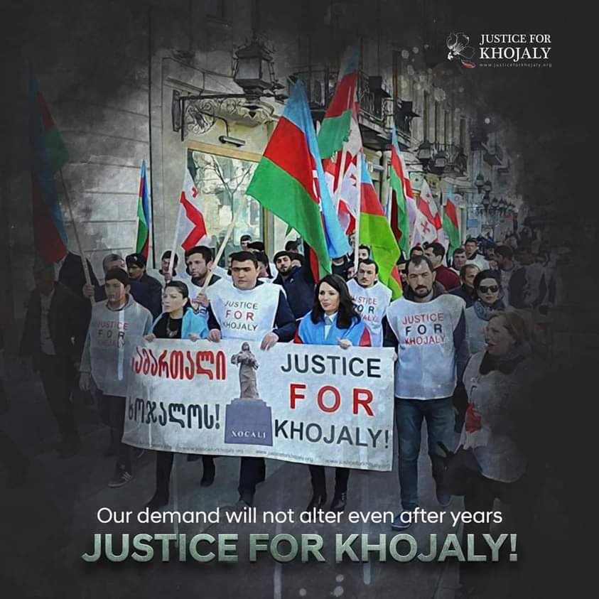 #XocalıyaƏdalət  
#XocalıSoyqırımı 
#Xocalı31  
#Xocalı31il 
#JusticeforKhojaly 
#KhojalyGenocide 
#Khojaly31