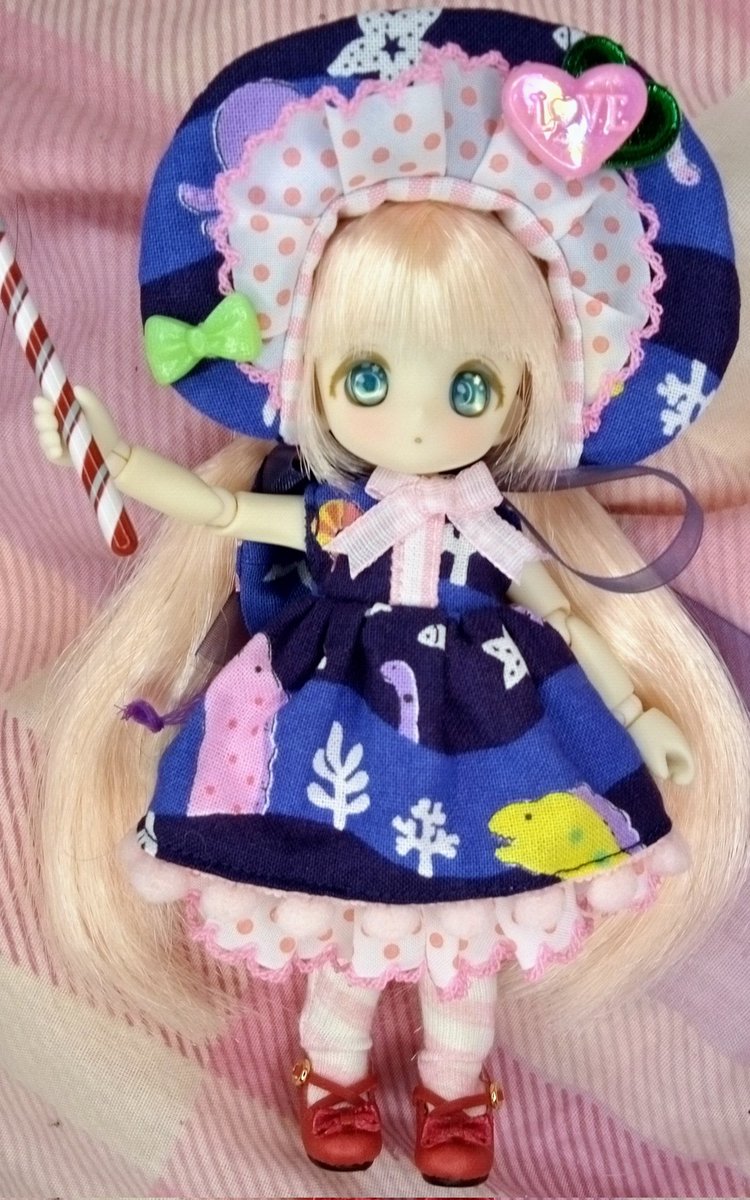 pirori6000's tweet photo. まさかの製作者さん御降臨
Σ ﾟДﾟ≡( /)/ｴｪｯ!
いいねをもらい、リツイートまで…ありがとうございます😭
可愛く着させてもらっております❗(/≧◇≦＼)
 #PinkPopcorn
 #キャンディールル
 #シュガーカップス https://t.co/43y7MN3TsD