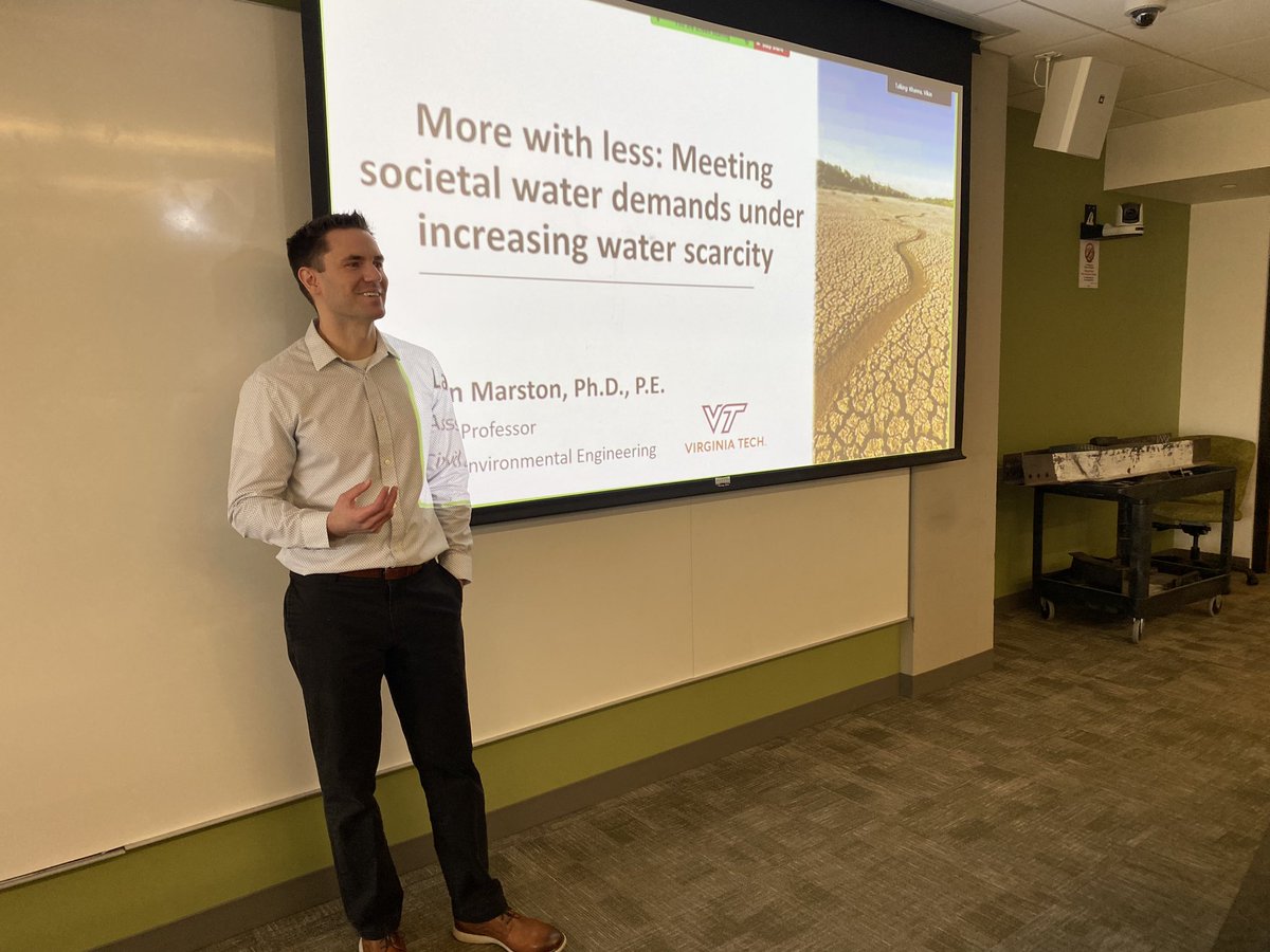 khanna_lab's tweet photo. It was a pleasure to host @LandonMarston for @PittCivilEnvEng graduate seminar series! Great insights and discussion on sustainable water management. Thanks for sharing your exciting work, Landon! https://t.co/Qz3f7S4ogZ