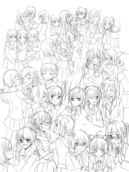 ストーリー持たせながら綺麗に全員絵描ける人尊敬する
完成するんかこれ 