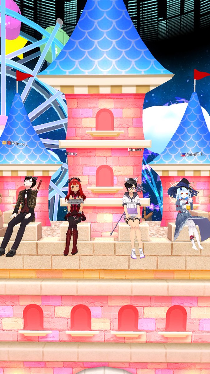 ShiMEDsWinter's tweet image. I'm with my Friend #REALITY #PlanetLand 
Prince Akai, Cherry, Maozie and last Me 👏🏻🙌☺️☺️