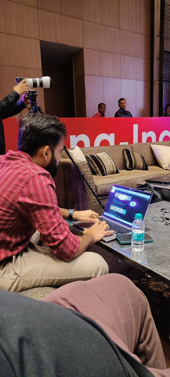 debug_dk's tweet photo. @pankajparkar giving final touch to his ppt before his session at #ngIndia #ngIndia2023 https://t.co/vYyWZ7eXpb