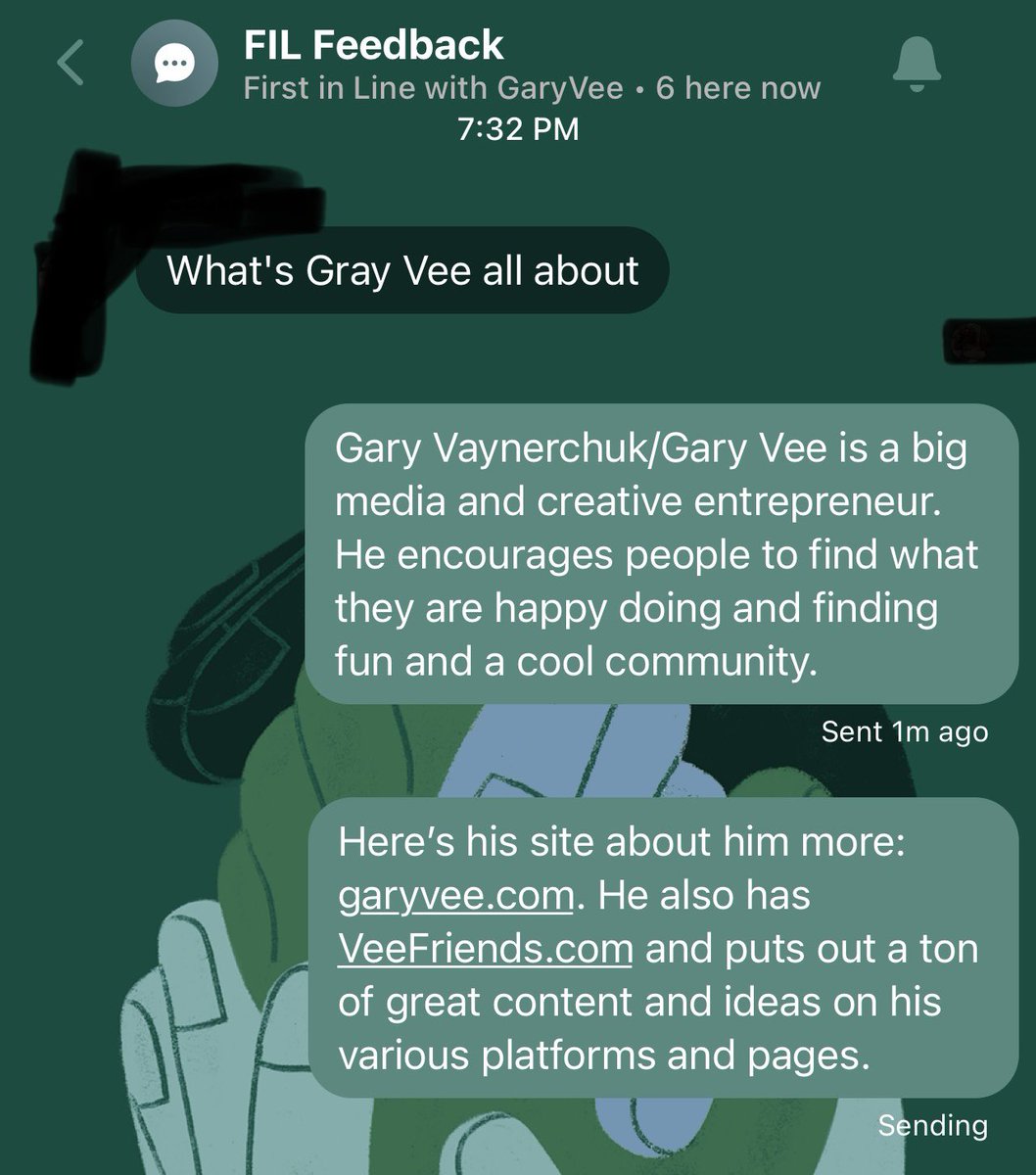 bmaas287's tweet photo. So yeah ugh @garyvee I love this shit. They just joined the #FILCommunity. No idea who you are and inviting them to the community is awesome. They may not understand just how strong your community is but they will see it with time and now they’ve joined in the community chat. Love it. Thank you 💜💜💜💜💜