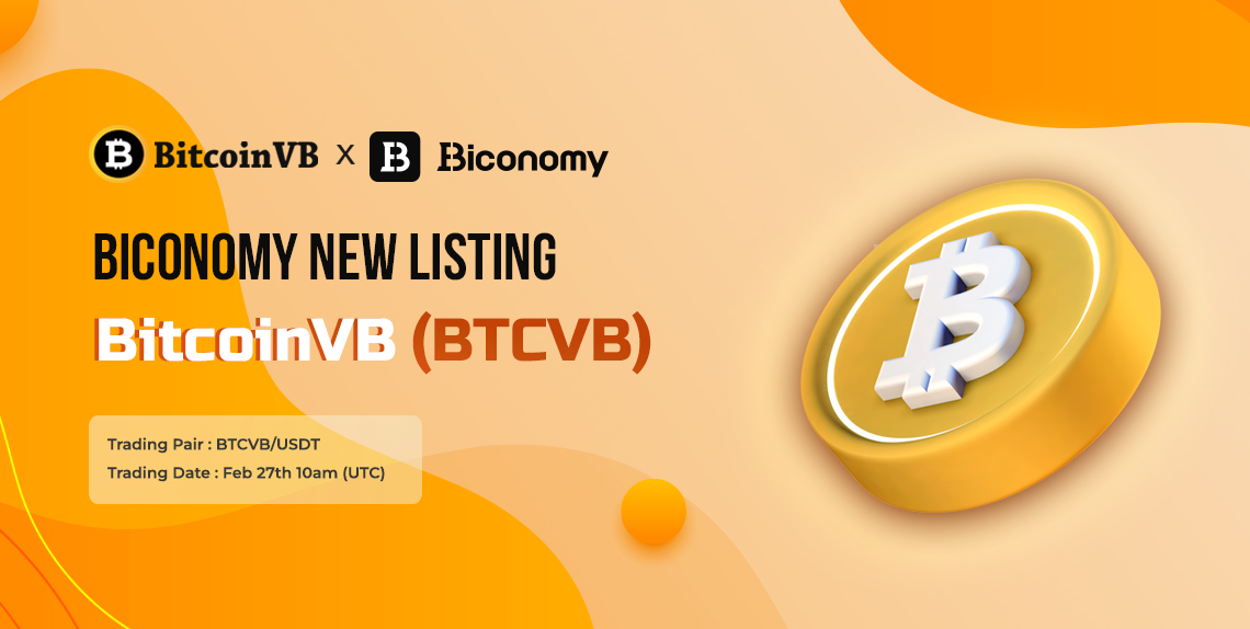 New Listing Announcement !! 
Bitcoinvb Coin (BTCVB) will be listed in Biconomy on FEB 27th 2023!