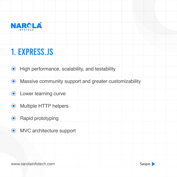 narolainfotech's tweet photo. We hope this post lets you know some of the topmost #NodeJS #frameworks and their specialties.
 
To know more, read our blog: https://t.co/KuA8Q7r7sH

#washingtondc #boston #softwarecompany #softwaredevelopmentcompany #itcompany #javascripts #nodejsprogrammer #nodejs #NewYork https://t.co/Xwu1MZmM7l