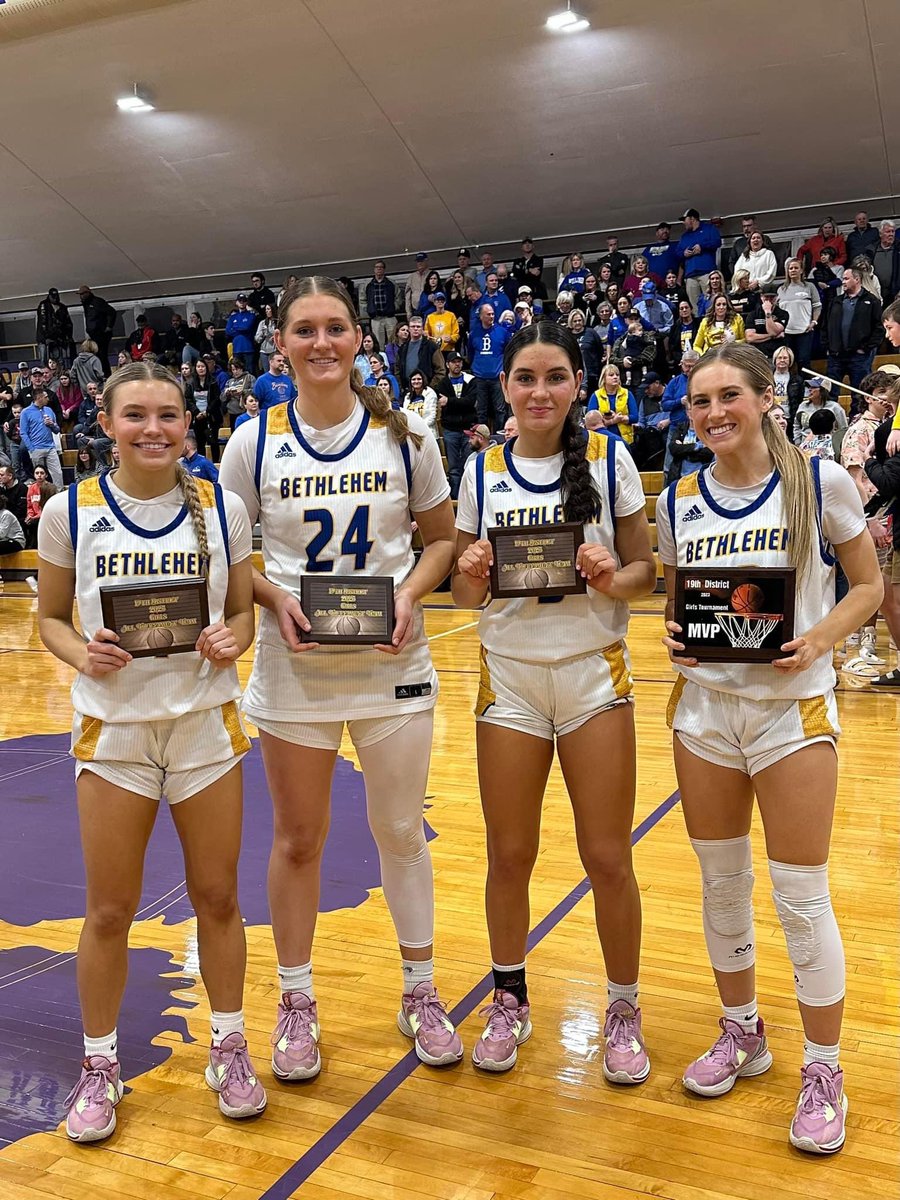 BethlehemBansh1's tweet photo. Congratulations to Kensey Clayton, Emma Filiatreau and Ashlyn Miles for making the 19th District All Tournament Team!!
And congratulations to Carlie Thurmond for being named the 19th District Tournament MVP!! https://t.co/UFO515YRaf