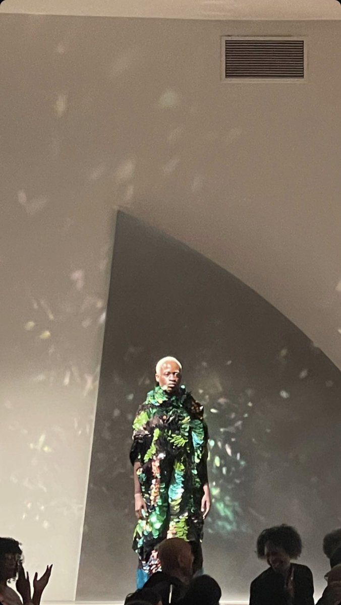 theartistmx's tweet photo. a celebration of blackness at The Color Is… IM POWER 💚

scenes from intimate &amp; fulfilling moments from walking this month at the @Guggenheim for #NickCave &amp; #JackCave’s #NYFW show and being a part of the #Forothermore exhibit as a body in performance and motion. #BHM https://t.co/ijrNIcugFi
