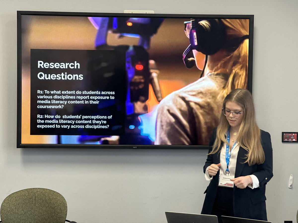 Today I presented at my first conference! It was a pleasure sharing my work on “Understanding Media Literacy Education in an Interdisciplinary Context” at the 2023 AEJMC Midwinter Conference, as well as hearing from so many others. <a href="/AEJMC/">AEJMC</a> <a href="/AejmcS/">AEJMC_SJD</a> #AEJMCMW23