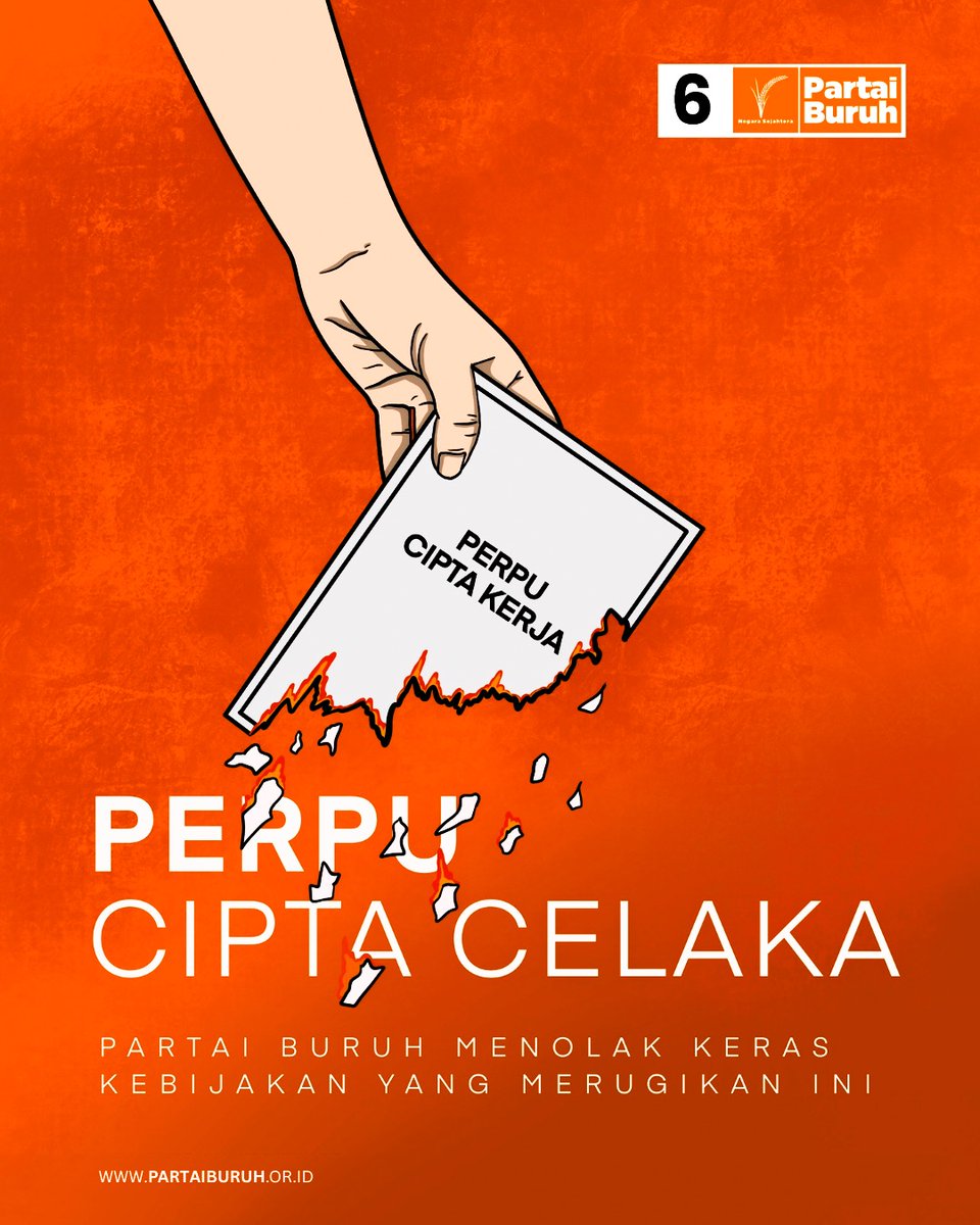 EXCOPARTAIBURUH's tweet photo. Partai Buruh meminta Perppu yang isinya membatalkan omnibus law Cipta Kerja. Bukan Perppu yang justru mengukuhkan keberadaannya. Ketika kemudian isi Perppu justru mencipta celaka, tentulah Partai Buruh akan berada di barisan terdepan untuk menolaknya. #perppu #partaiburuh https://t.co/4YSQ0A6dXV