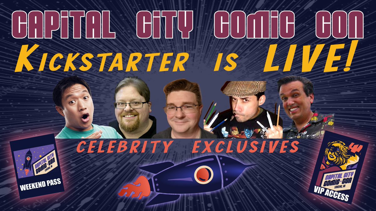 CCComicCon's tweet photo. Capital City Comic Con has a Kickstarter going! Live now! https://t.co/qxmaQqZrGy

#Kickstarter #ProjectWeLove #comiccon  #Lansing https://t.co/pcwKro56p6