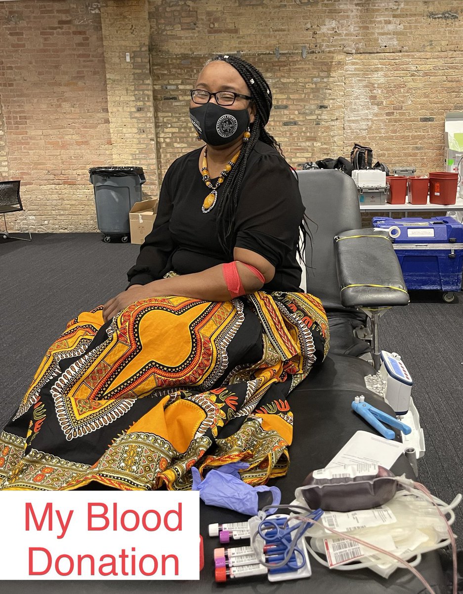 PushingPraxis's tweet photo. My Blackness, Teaching and Scientist’s Identities have converged. I’ve been teaching about Dr. Charles Drew’s work with Blood Preservation and then learned from Principal 
@WTerrellBurgess
 about treatments for Sickle Cell Disease.I donated&amp;encouraged others to donate 
@CTULocal1 https://t.co/P9Wu4vDwCs